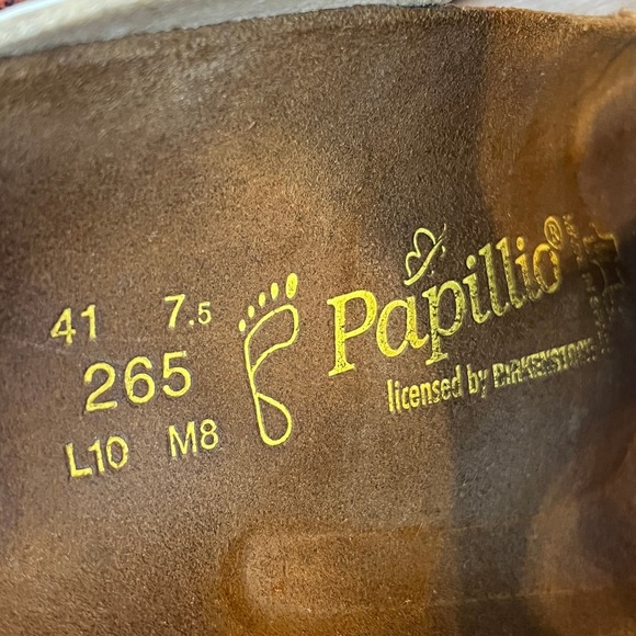 Birkenstock Papillio Gizeh Thong Sandals Orange Floral Womens 10 EU 41 - Picture 7 of 7